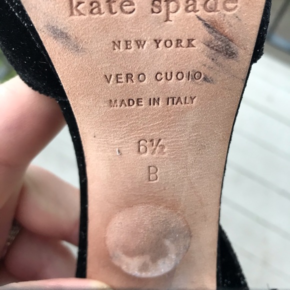 Kate Spade NY Briana Sparkle Velvet Block Slingback Platform Heels Size 6.5 - Picture 14 of 16